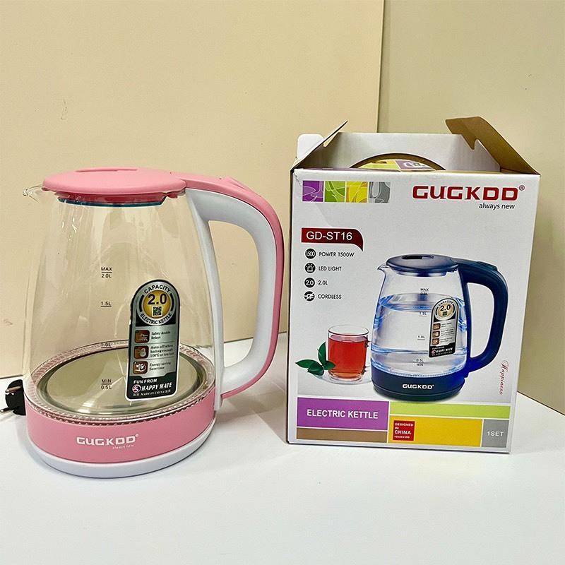 Ấm Siêu Tốc Thủy Tinh Cao Cấp 2.0 Lít CUCKDD Model GD-ST16 Có Đèn Led Tự Ngắt Khi Sôi 2