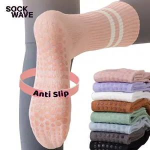 Kaos Kaki Pilates Gym Panjang Anti Slip Wanita Sockwave Yoga