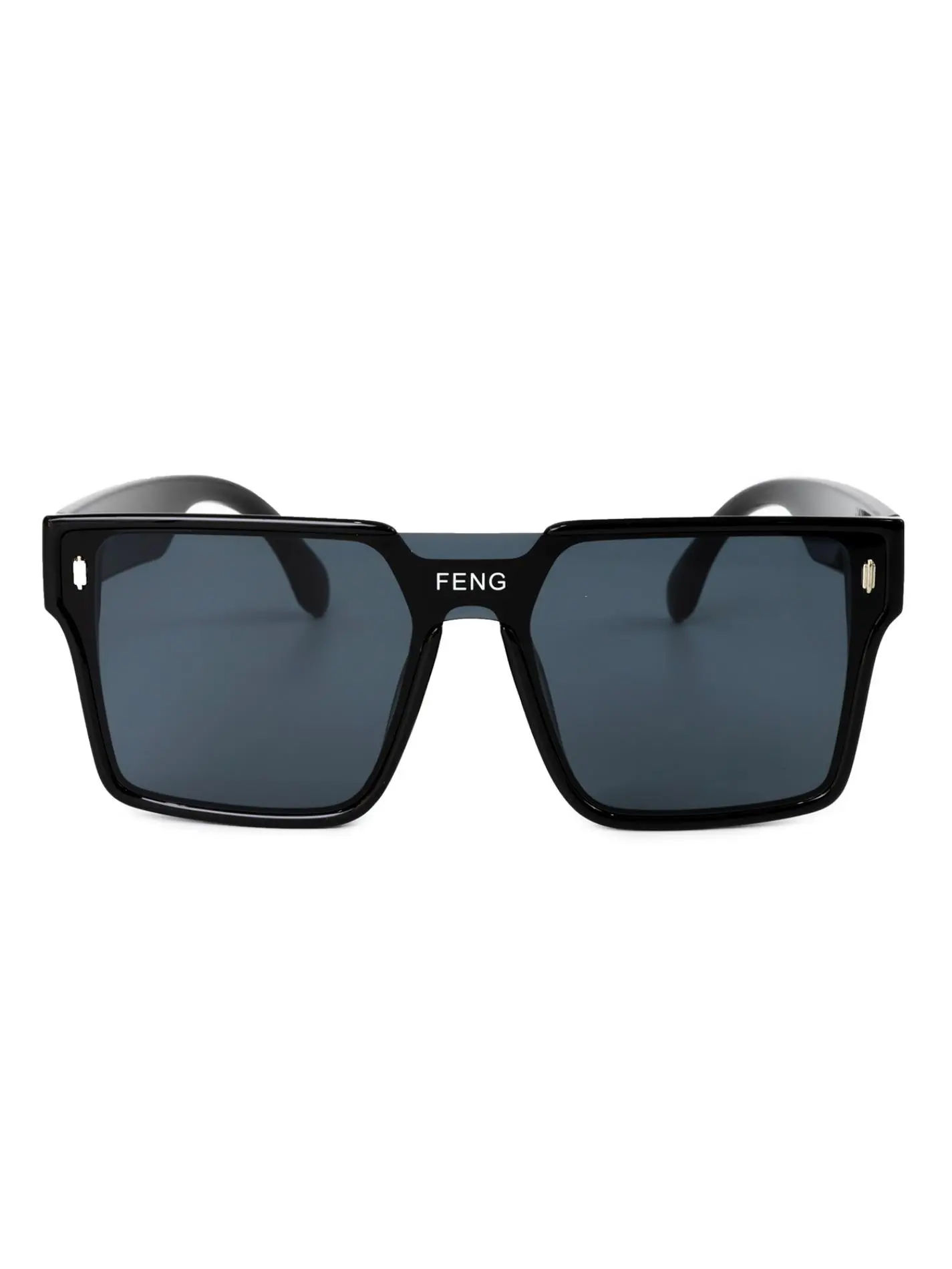 Unisex Simple Style Tinted Lens Sunglasses, Trendy Casual Flat Top Sunglasses for Everyday Use, Fashion Accessories for Outdoor Activities