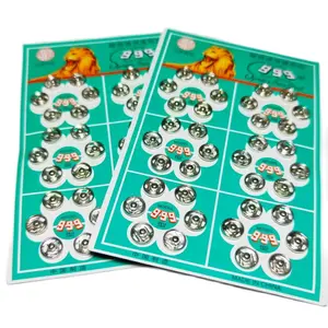 Kancing Cetet Jepret LION 999 Nikel 8 mm 36 Set Per Lembar