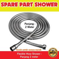 Gambar Selang Pipa Jet Shower Mandi Fleksibel Universal Hose Panjang 2 Meter - selang 2 meter  dari kamarmandiku.com Kota Administrasi Jakarta Timur 2 Tokopedia