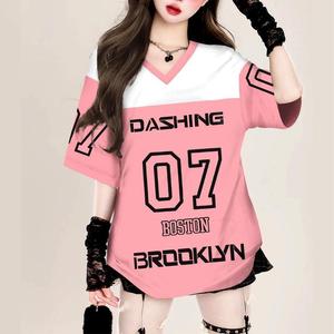 Unisex Quick-Dry Ice Silk Sportswear Sports Vest Basketball Training Morning Jogging Track and Field V-Neck Loose Short Sleeve Top