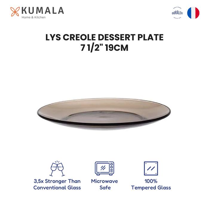 Gambar DURALEX Lys Dessert Plate Creole 19cm 6pcs - Piring Makan Kaca - Set of 6 dari Kumala Home & Kitchen Kota Administrasi Jakarta Barat Tokopedia