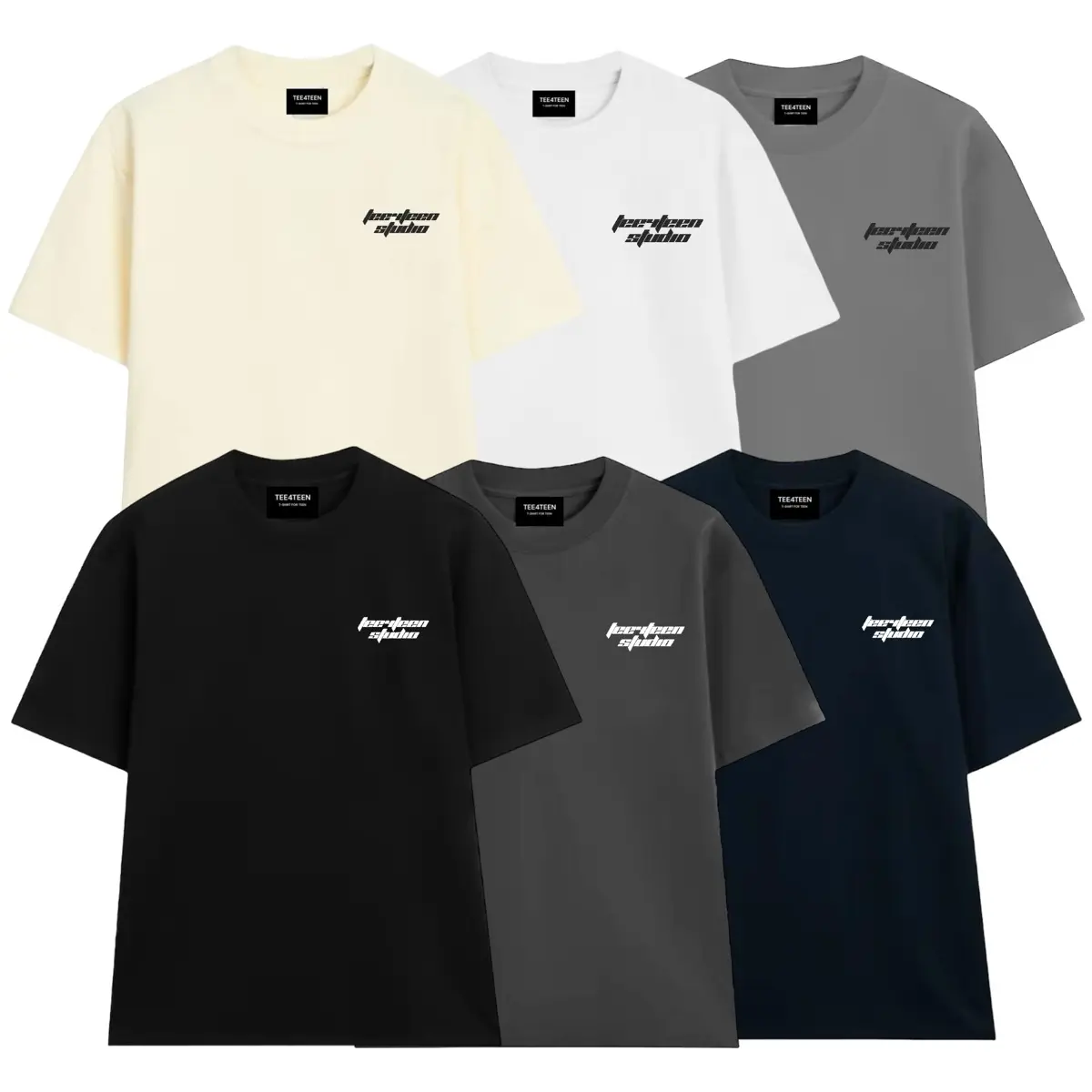 Áo Thun Ngoại Cỡ Dáng Rộng Cơ Bản, TEE4TEEN STUDIO, Chất Liệu Cotton 2C 250gsm, Cổ Tròn, Dành Cho Nam Và Nữ