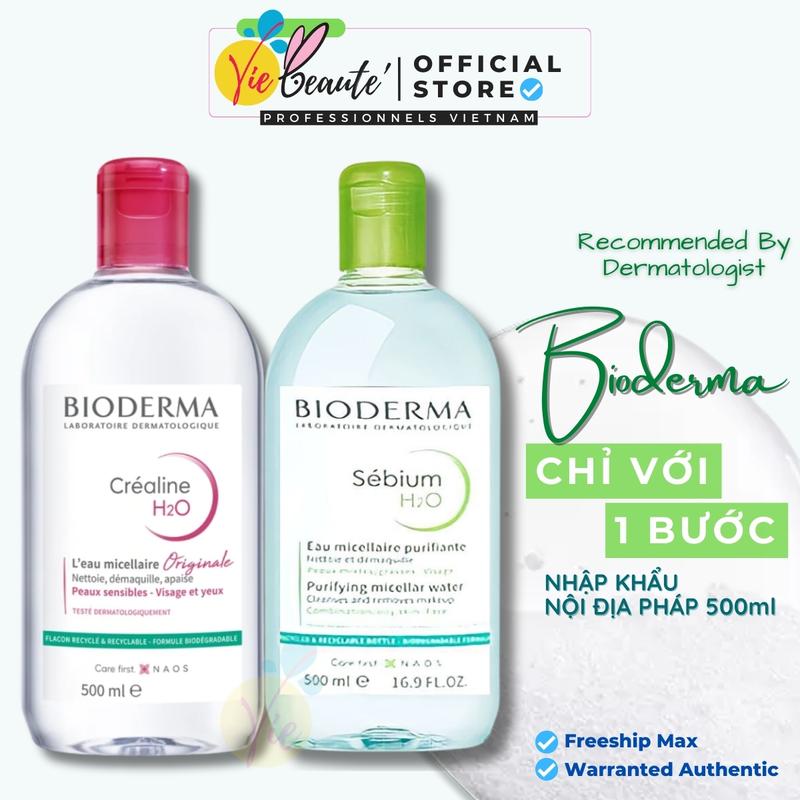 [BEST SELLER] [NHẬP KHẨU] Nước tẩy trang Bioderma cho mọi làn da - Bioderma Sensibio + Sebium H2O Cosmetic Nữ