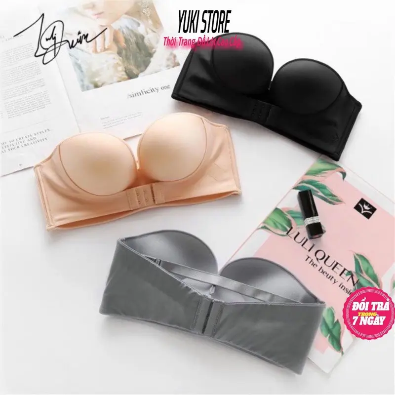 Áo Ngực Không Dây Không Gọng Nâng Ngực Chống Tuột Cài Trước Siêu Quyến Rũ ANA 336 Bra Đen 4