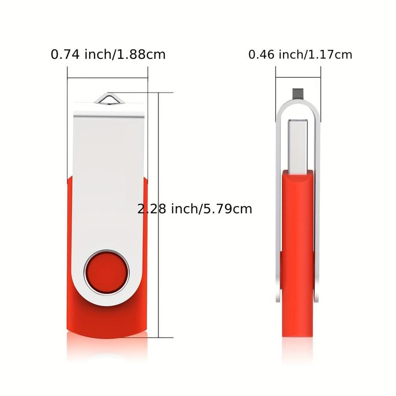 Product Introduction of Portable USB Flash Drive, 3 Counts USB 2.0 Flash Drive, Rotating Memory Stick, Jump Drive, Pen Drive, Compatible with Laptop, PC, MAC 1