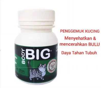 BODY BIG CAT / PENGGEMUK KUCING / VITAMIN BULU KUCING / CAT FATER POWDER / vitamin kucing  / BIG BODY / vitamin bulu kucing
