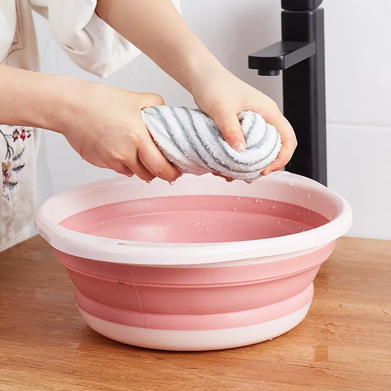 Folding plastic basin, travel folding basin, household student silicone basin, laundry basin, portable large folding basin