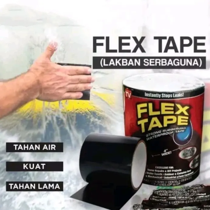 Flex Tape Lakban Ajaib Anti Bocor / Lakban Kuat Tahan Air / Lakban Daya Rekat Kuat / Awet Dan Tahan Lama
