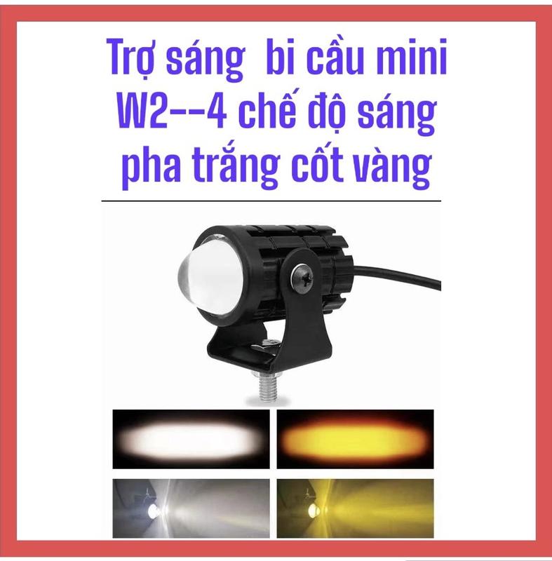 Trợ Sáng MiNi Bi Cầu 4 Chế Độ Có Autu patsing Kèm Công Tắc  8V-85V Lắp CHo Xe- Điện  Đèn trợ sáng còinhại một