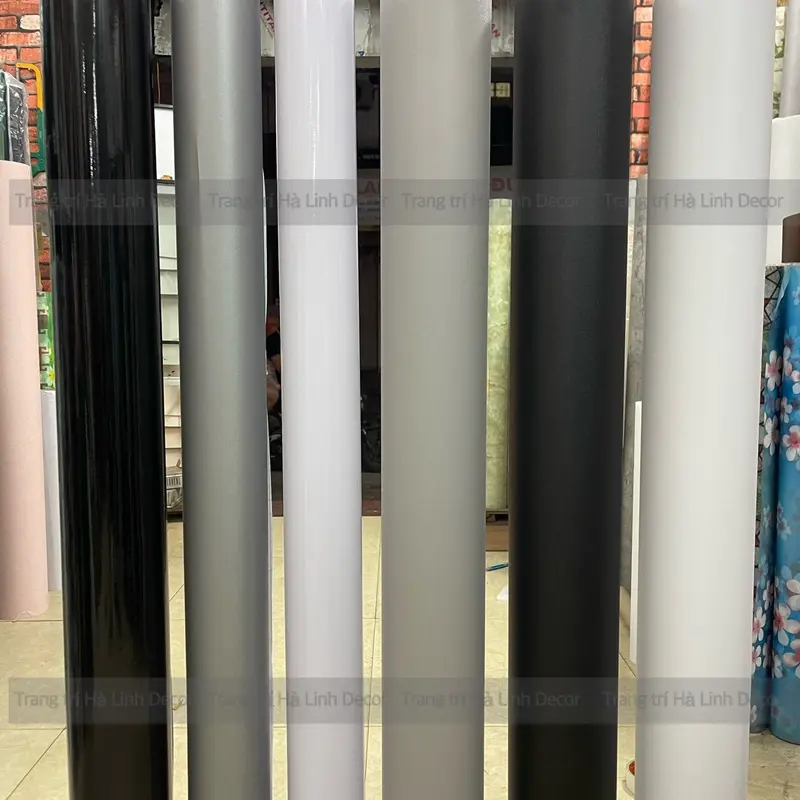 Giấy decal màu nhám sần và bóng dán bàn tủ kính , decal nhám dán kính dán xe điện thoại màu trắng xám ghi đen khổ 60cm có bóng và nhám sáng hàng cao cấp Decor Decor Phòng 8