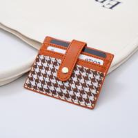 Gambar Ataru Dompet Kartu Houndstooth Pu - Cokelat Card Wallet Case Tempat Penyimpanan Id Card Atm Uang Cardholder dari Ataru_NEW Kota Surabaya 3 Tokopedia