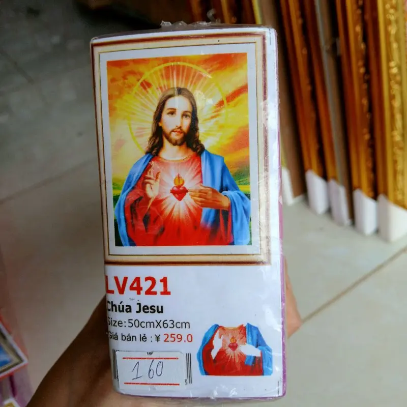 Product Introduction of Tranh đính đá , Tranh thêu CHÚA GIÊ SU LV421 , LV3424 6