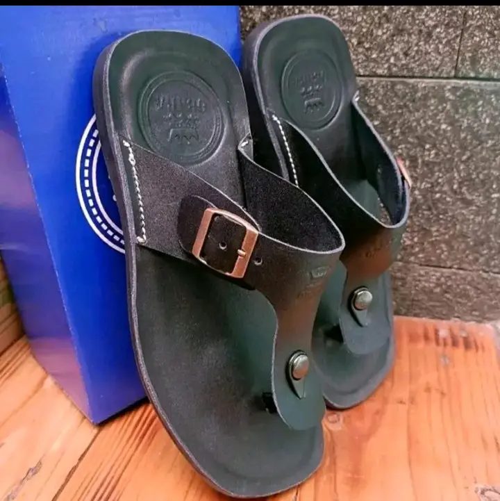 Sandal Pria Dewasa Cowok Kulit Asli Garansi Original