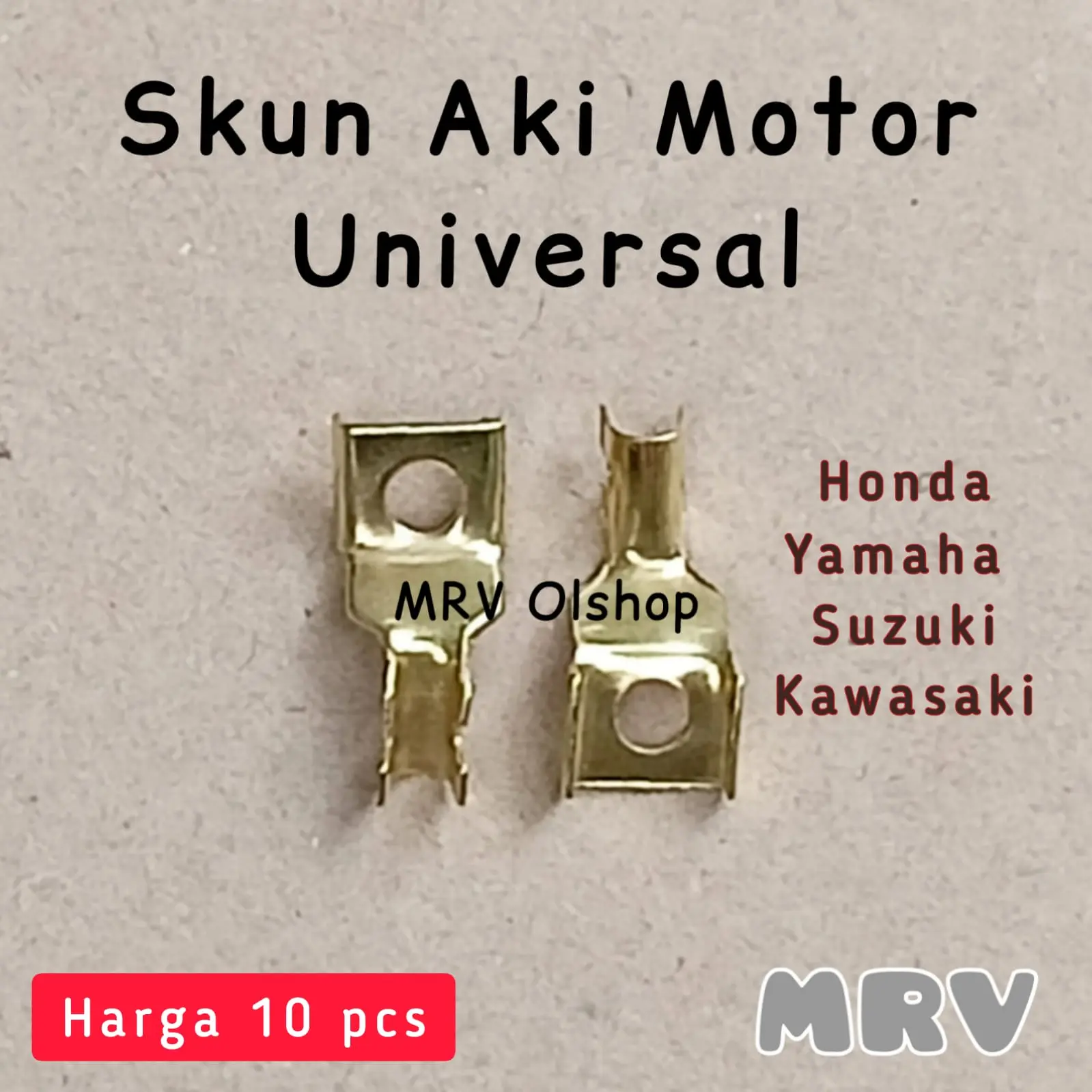 (10 pcs) SKUN AKI KOTAK KUNINGAN MOTOR UNIVERSAL
