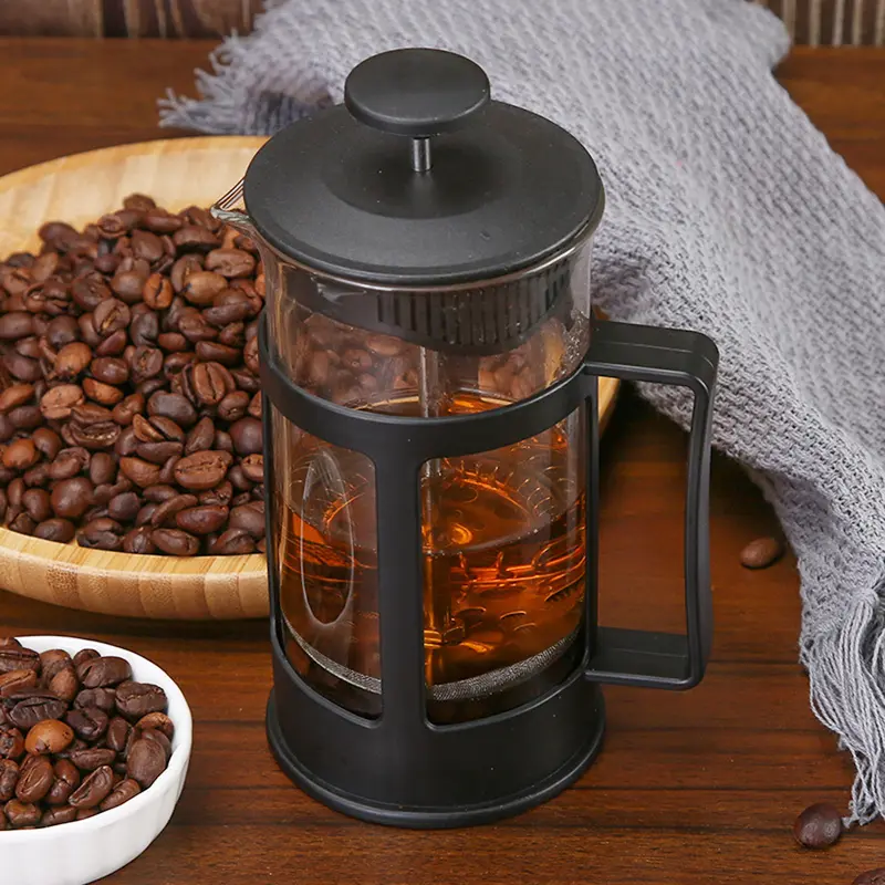 Bình pha cà phê kiểu pháp 350/600ml ​french press ấm pha cà phê trà ​thủy tinh Bình pha trà ​French press ly trắngg 6