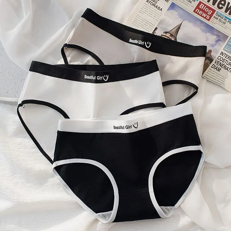 Đồ Lót Nữ, Chất Liệu Cotton Nguyên Chất, Phong Cách Ins Đơn Giản Và Trẻ Trung, Phù Hợp Với Nữ Và Bé Gái, Có Tính Cách, Ưa Nhìn, Kháng Khuẩn, Quần Lót Thân Thiện Với Làn Da cạp vừa ngoc anh dolot Sét Quần Ống quan  lot  cottong  iare quần ống loe Quần Jean