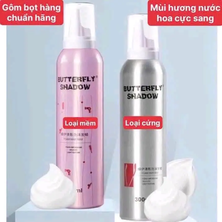 KEO BỌT HÀNG CHUẨN CHÍNH HÃNG. BUTTERFLY 300ML(BỌT MỀM_BỌT CỨN).GIỬ NẾP SÓNG CĂNG TỰ NHIÊN,KHÔNG BẾT RÍT ,KHÔNG KHÔ TÓC. 0