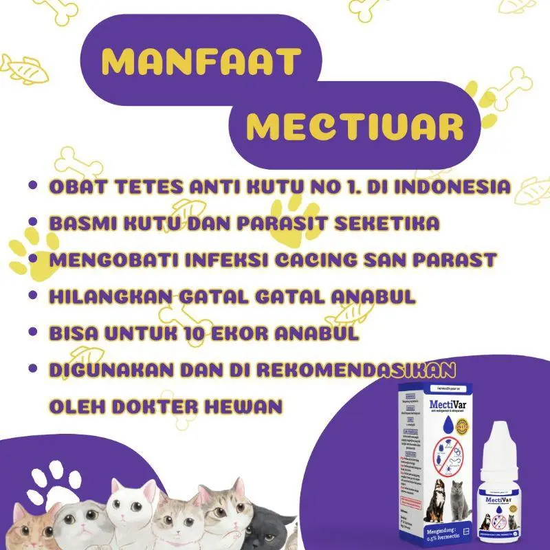Satwagia - MectiVar Obat Tetes Kutu Cacing Anti Parasit Anjing Kucing 1