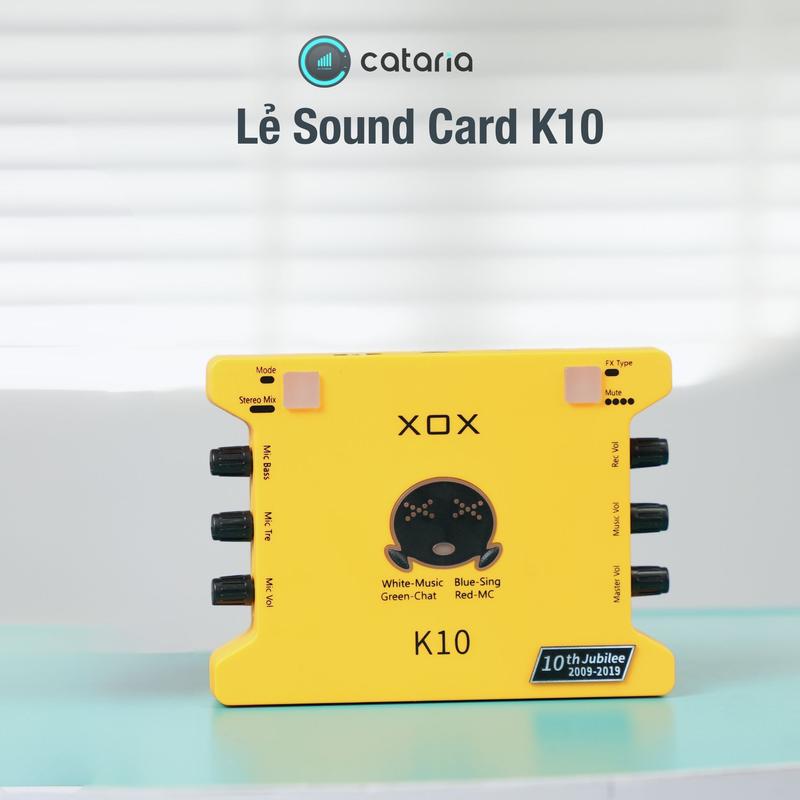 Sound Card XOX K10  Dùng Điện thoại Hoặc máy Tính  Âm Thanh Chuyên Livestream, Thu Âm- Cataria
