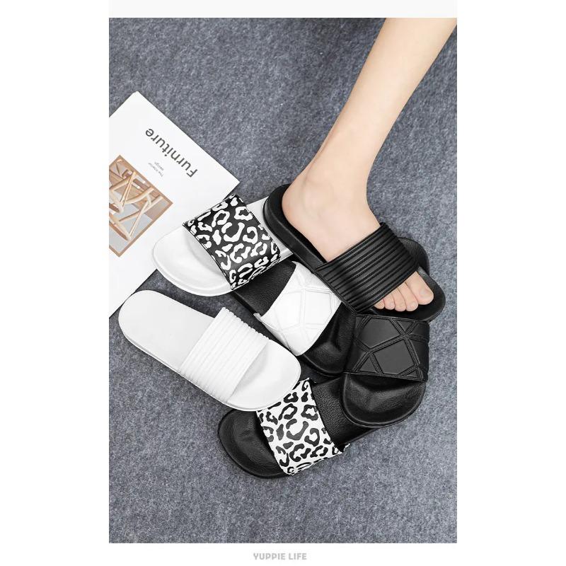 Product Introduction of 2025 new zebra and lip striped slippers, neutral and fashionable home slippers 5