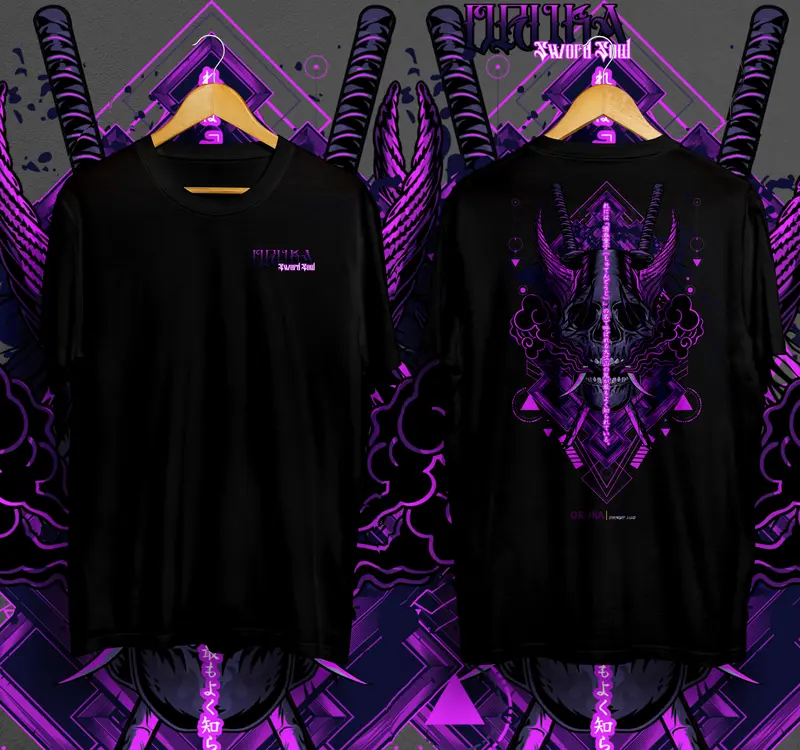 Baju Kaos Distro Pria Wanita Keren Lengan Pendek Beast Samurai Sayo Nara Sword Soul Where Is Love Tshirt Kece Katun Combed Dewasa Atasan Pakaian Unisex Basic Outfit Santai Semi Art Oruka Official Shop Sablon High Logo Jepang Kain Anime Oversize Hitam 3