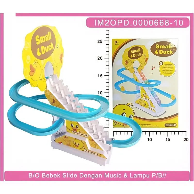 ( BISA COD ) PROMO FREE BATERAI MAINAN BEBEK NAIK TANGGA UNTUK STIMULASI TENGKURAP TUMMY TIME TRACK TANGGA BEBEK SMALL DUCK BEBEK KUNING / TRACK RACING BALAP NAIK TANGGA SNI / MAINAN ANAK LAKI LAKI / MAINAN ANAK PEREMPUAN MURAH 1