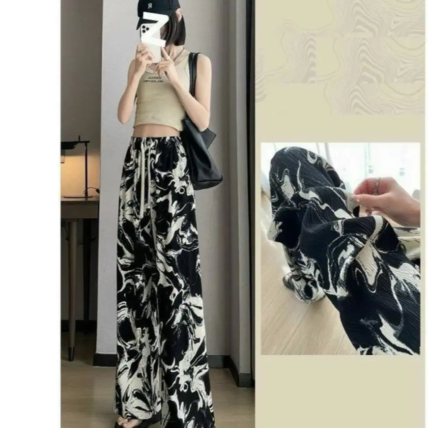 [ Hàng Đẹp] Quần Lụa Cạp Cao Xuông Mềm (554) Nữ Loang Ong Women Ong Women Ong Women Pants
