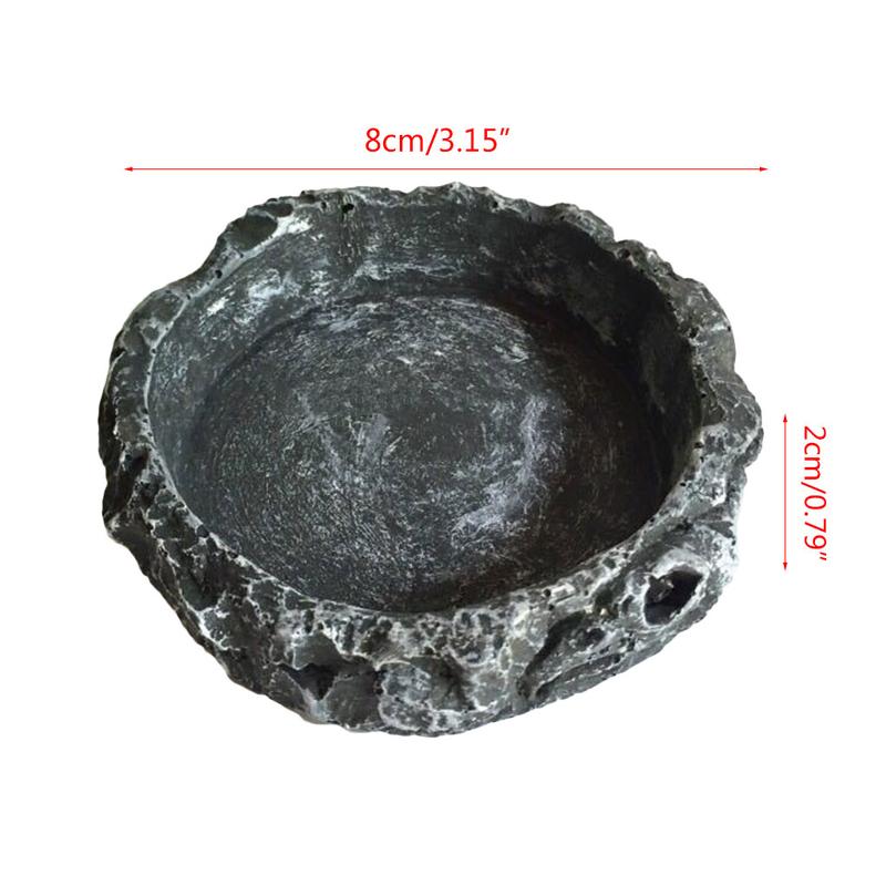 Product Introduction of Terrarium Bowls Reptile Food Bowl Worm Dish for Turtle Small Resin Food Water Bowl for Anoles Bearded Dragons Scorpions 0