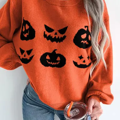 Pumpkin sweater women's best sale