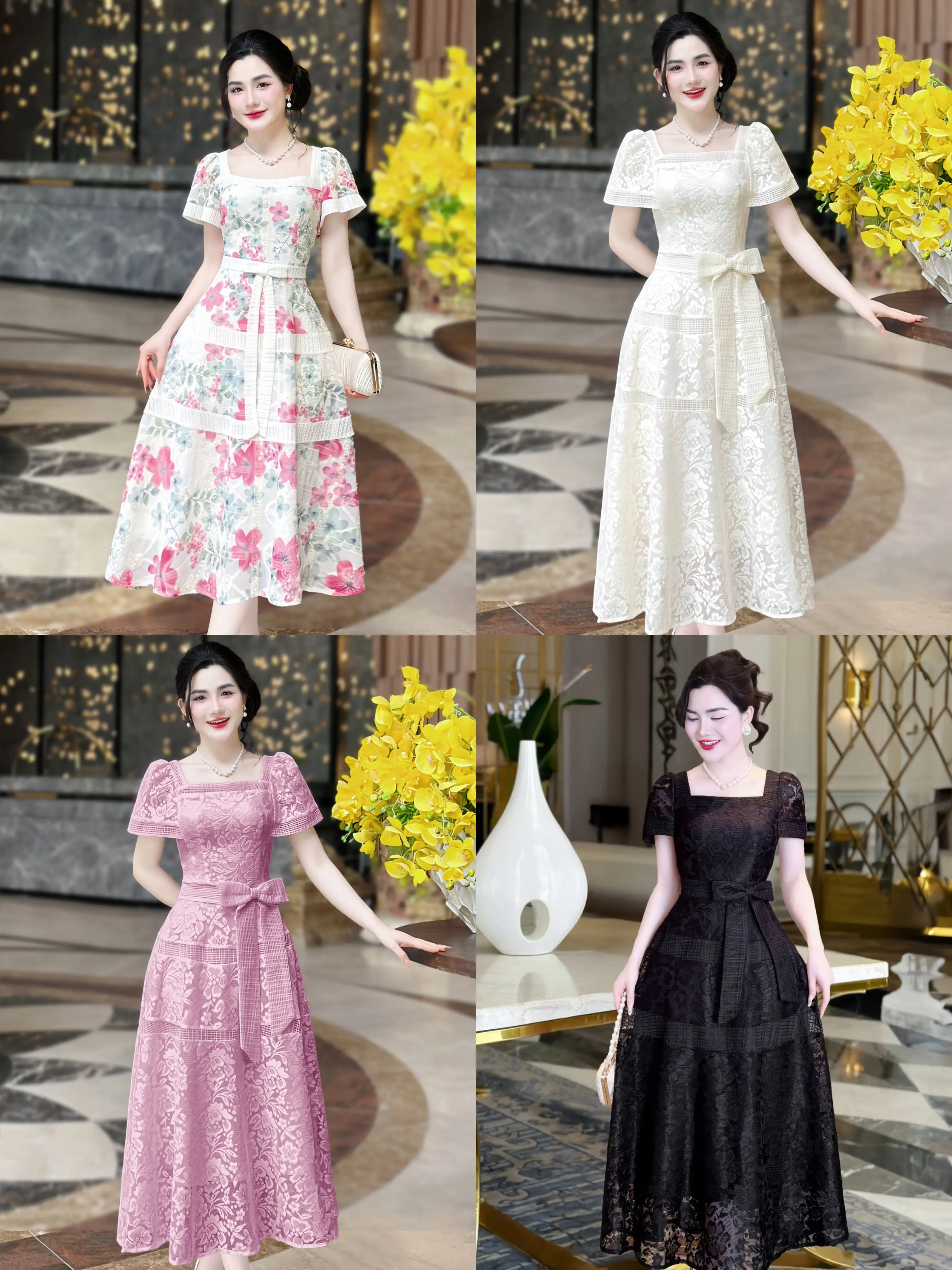 [MIỄN SHIP] BST MDU4303 Váy Ren Cao Cấp - Sự Kết Hợp Sang Trọng Dành Cho Nữ Women Dress