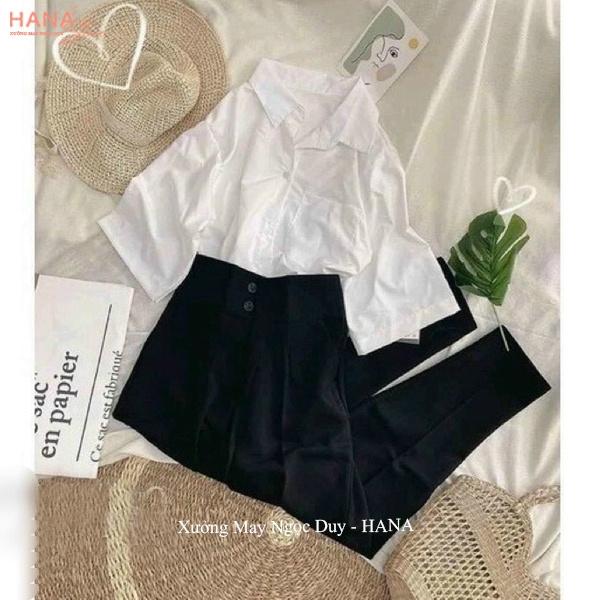 Quần tây nữ đi học 2 nút khuy cúc dọc cài lưng cao dáng quần baggy vải nữ học sinh cấp 3 dày co giãn nhẹ đi học làm công Ong Pants 5
