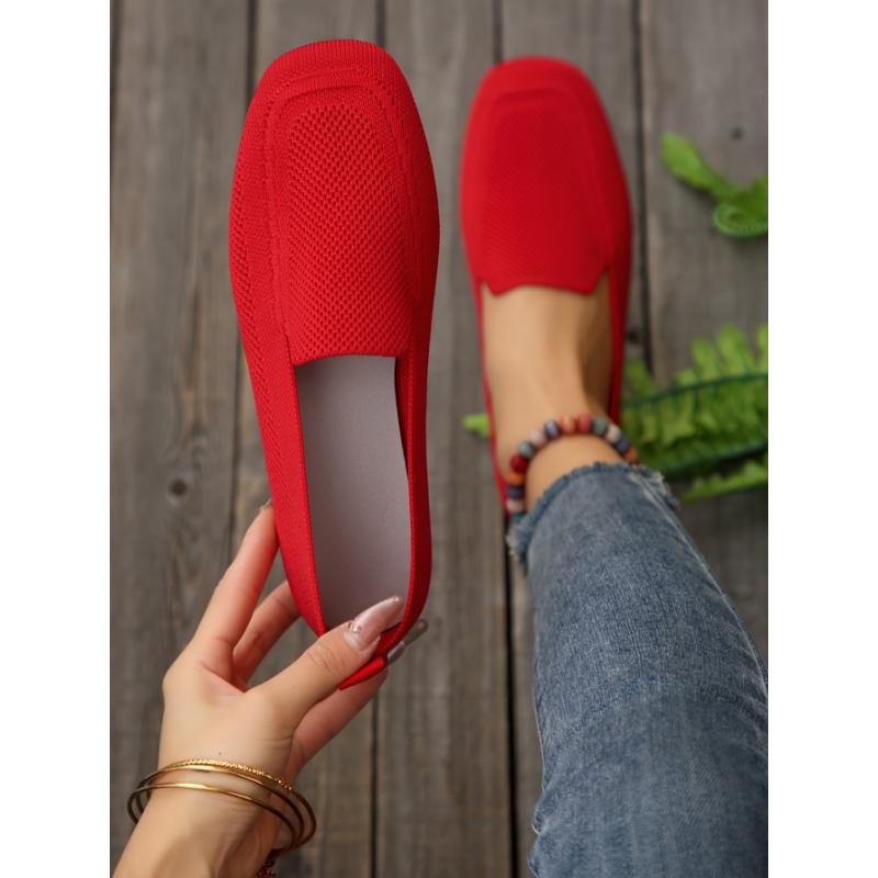 Product Introduction of Women's flat shoes with one strap, breathable square head large size wide foot shoes, casual and light walking shoes for all seasons 22
