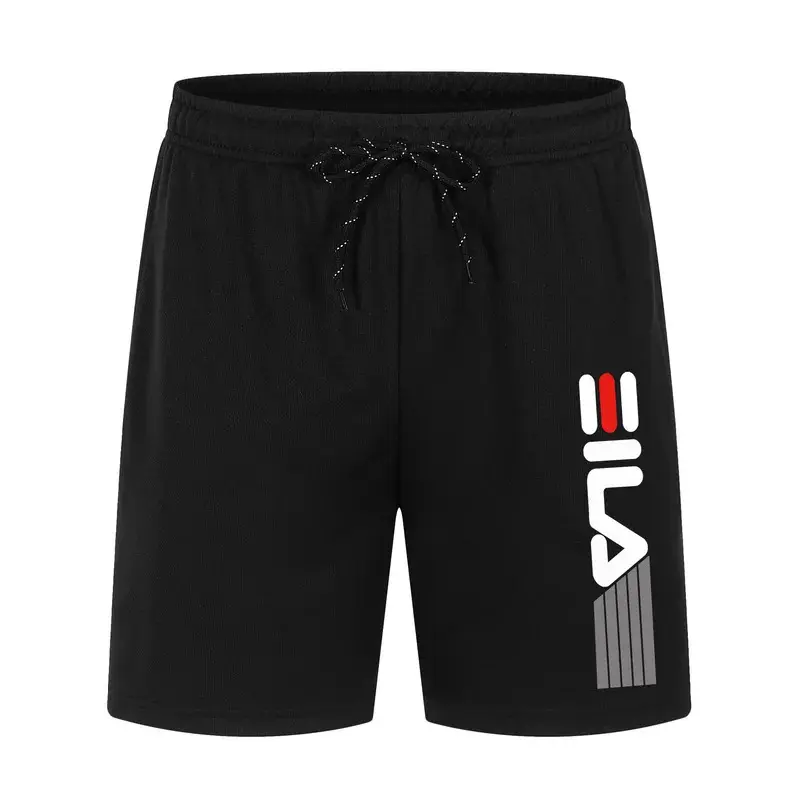 New summer men's breathable mesh casual shorts polyester exercise fitness sports elastic sports and cool run hot sale