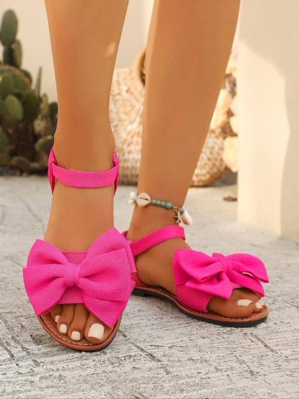 Women's Fashionable Butterfly Decorated Slingback Sandals, Casual Boho Style Flat Sandals for Summer, Lightweight Breathable Comfortable Shoes for Daily Wear, Girl 3