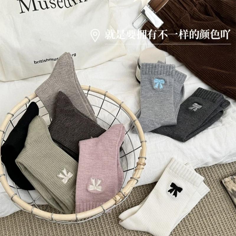 Product Introduction of Tất Nữ Dày Dặn, Phong Cách Ins, Tất Nơ Ấm Áp Mùa Thu Đông, Tất Dài Giữa Bắp Chân, Thích Hợp Cho Mùa Xuân Và Mùa Thu, Hàng Mới Về Năm 2025 Women 6