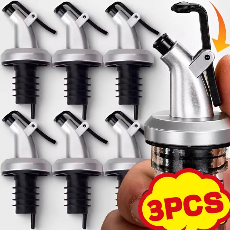 1/3 Buah Tutup Botol Minyak, Segel Karet Anti Bocor, Plastik Food Grade, Nozel Semprot, Penuang Anggur, Peralatan Bar.