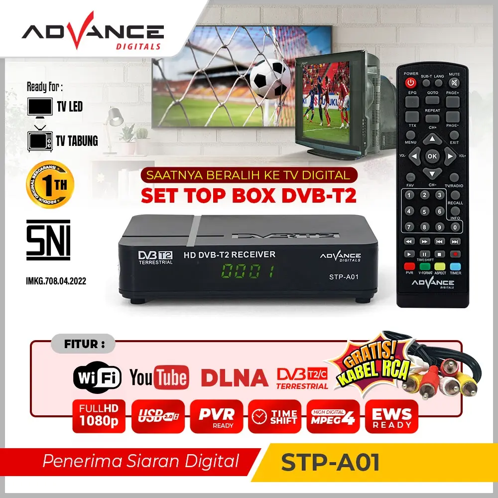 Advance STB Set Top Box STP-A01 DVD-T2 Receiver Digital STB - Shop ...