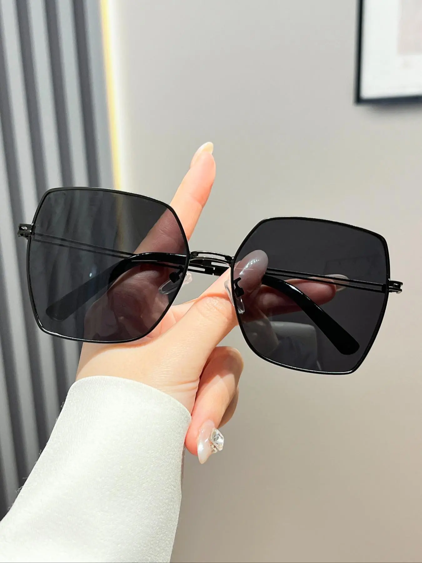 Women's Tinted Lenses Square Frame Sunglasses, Uv Protection Casual Sunglasses for Everyday Use, Fashion Accessories for Outdoor Activities