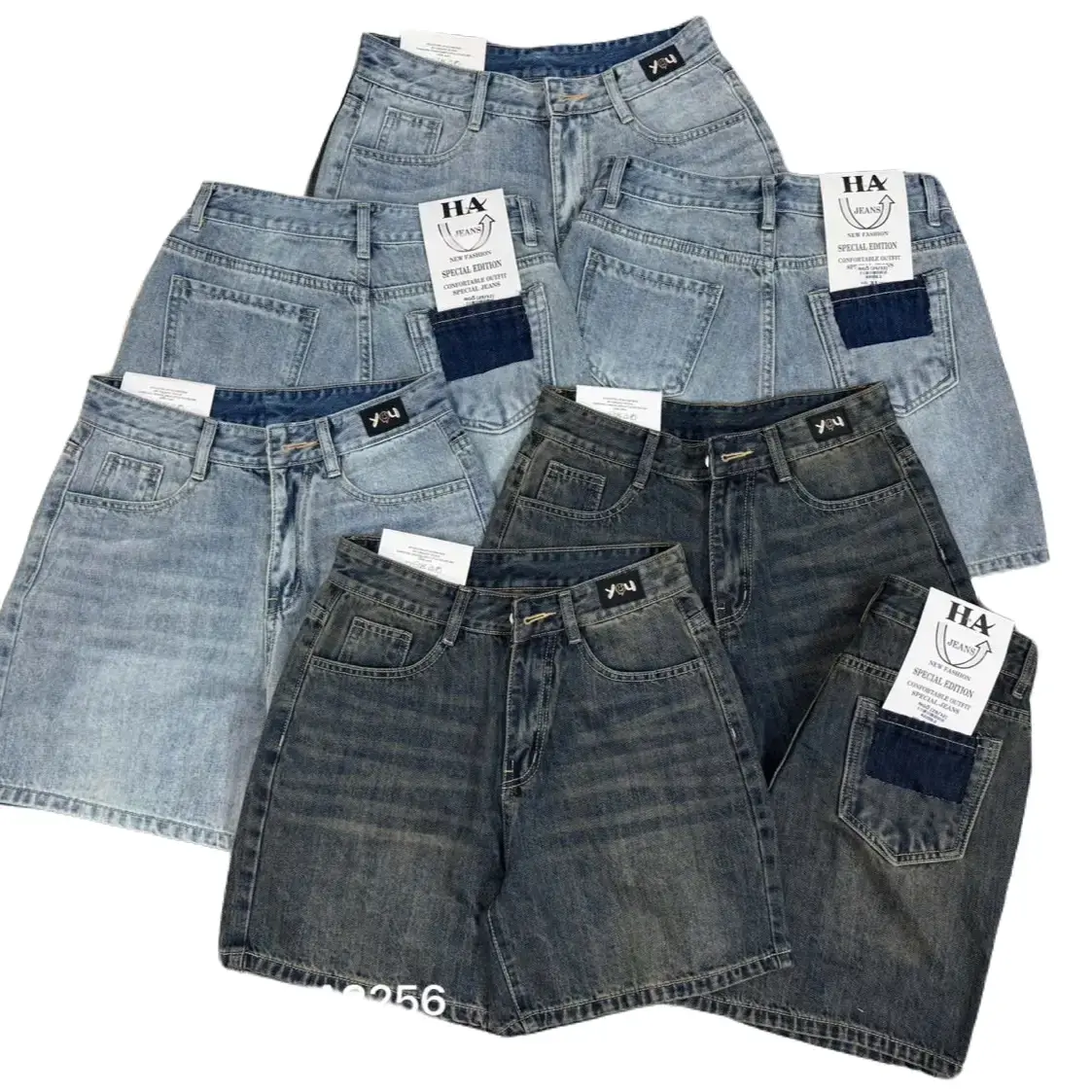 Quần jean nữ cotton không giản đẹp lung linh bò Voi Kem Pants - Lưng cao hất dáng - Women