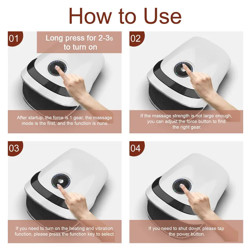Portable Hand Massager, 1 Box Air Compression & Heating Hand Massager, Hand Massage Tool for Women & Men, Birthday Gifts for Parents 3