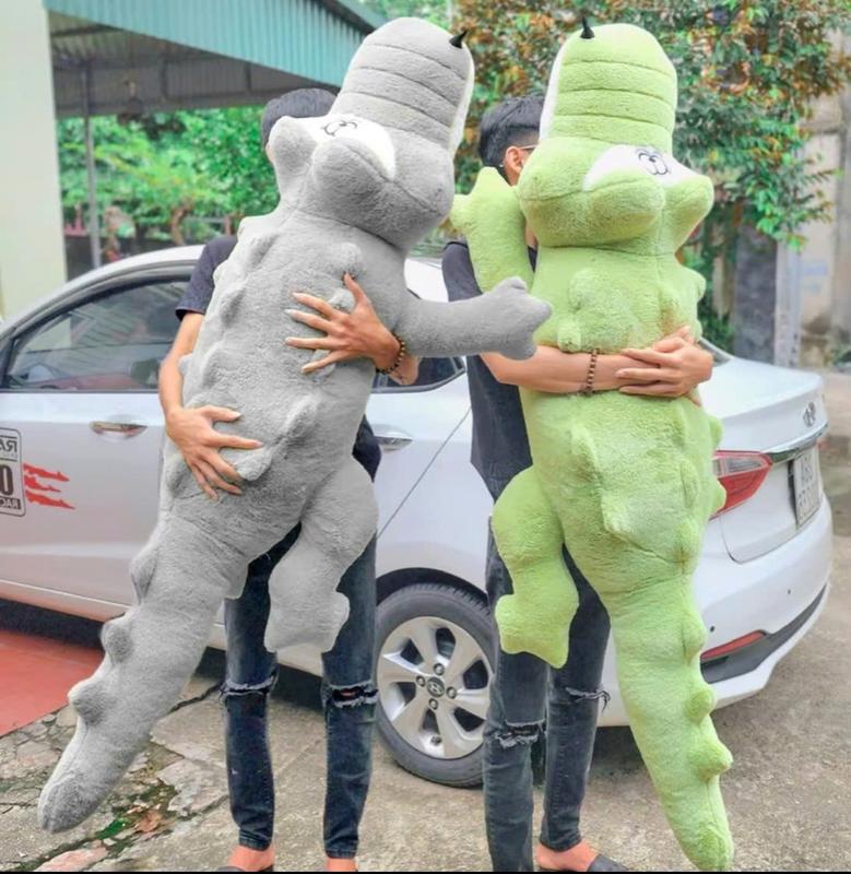 Gấu Bông Cá Sấu Lông Xù Mềm Mịn Mượt Thú Nhồi Bông Cho Bé Cao Cấp