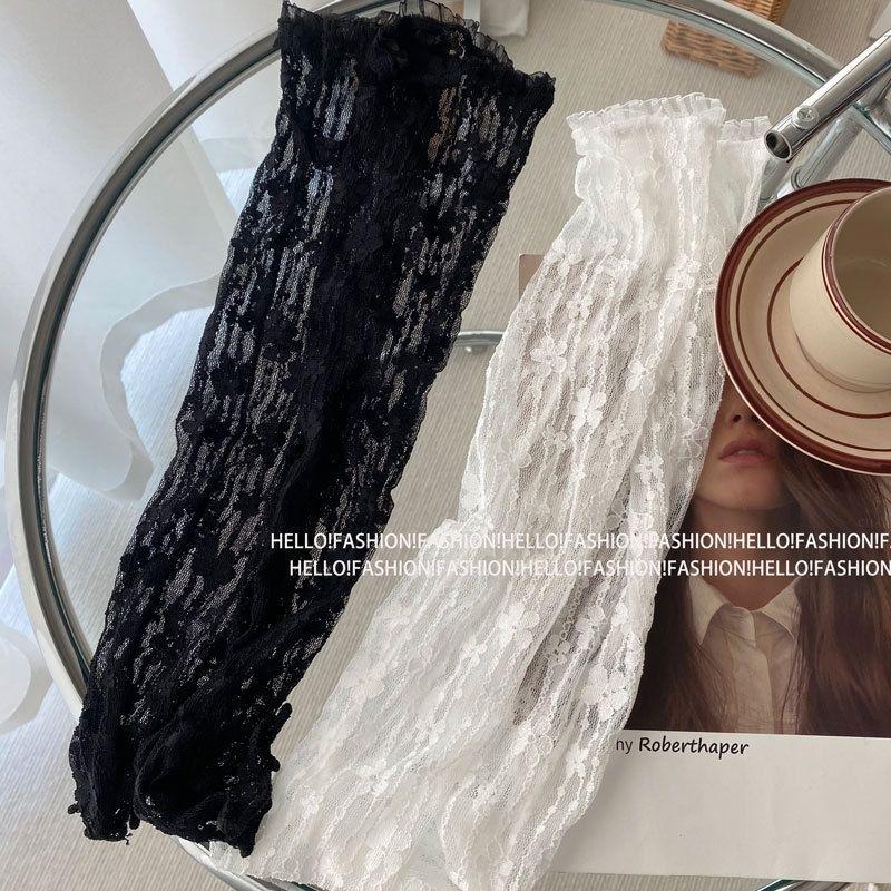 Product Introduction of Summer Ice Silk Sun Protection Arm Sleeves for Women, Thin and Breathable, Black Long Style, Stylish Driving Arm Guards, Ice Sleeves, Fingerless Fake Sleeves 7
