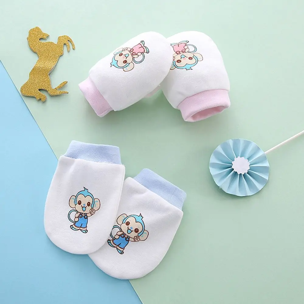 Toy Elf2 Baby Care Winter Pure Cotton Infant Newborn Drawstring Anti Scratch Gloves Mittens