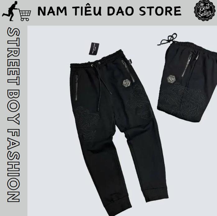  Quần dài Nam Khóa QP - Quần Nỉ Jogger Nam Nữ quần philip Thêu Hổ qp Quần vải UMI Thể Thao Dày Dặn Form Chuẩn Sport 