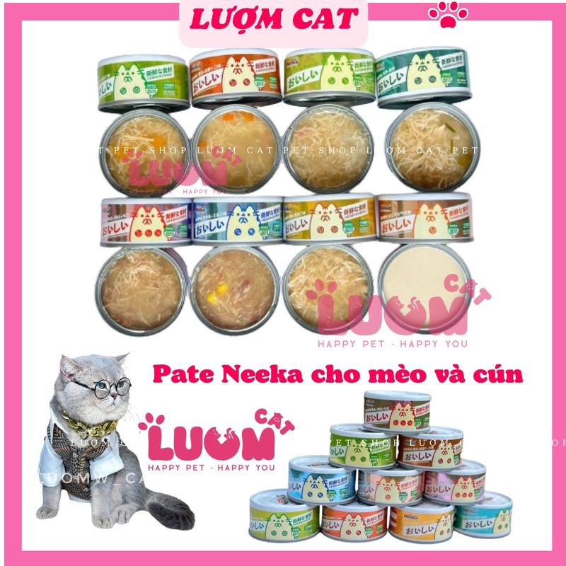Pate Neeka gravy súp thịt combo 10 lon 85g mix vị cho mèo và cún -Lượm Cat