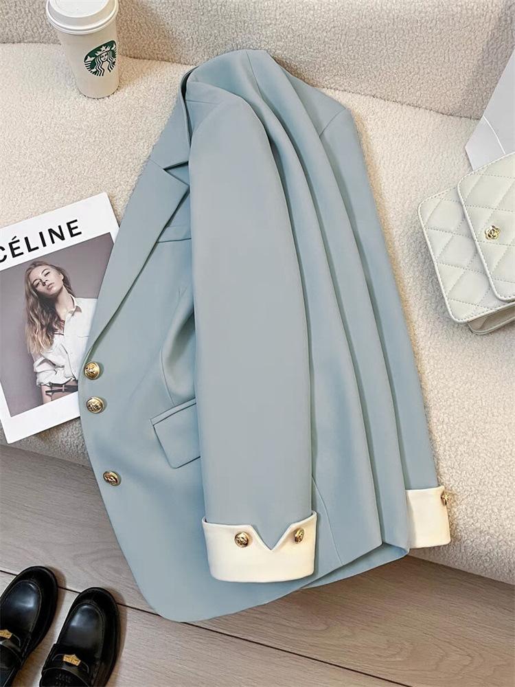 Product Introduction of Áo khoác blazer áo khoác vest nữ 2 lớp có đệm cầu vai rất đẹp khuy nút cao cấp Voi Women Top 13