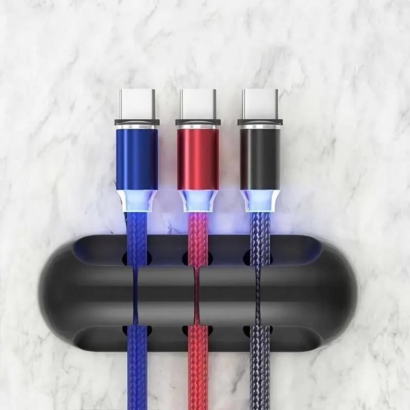 Multifunctional Cable Organizer with Multi-Slot, Wire Slot Multifunctional Cable Organizer, USB Cable Fixing Hub, Phone Accessories, Desk Tidy, Silicone Clip 3