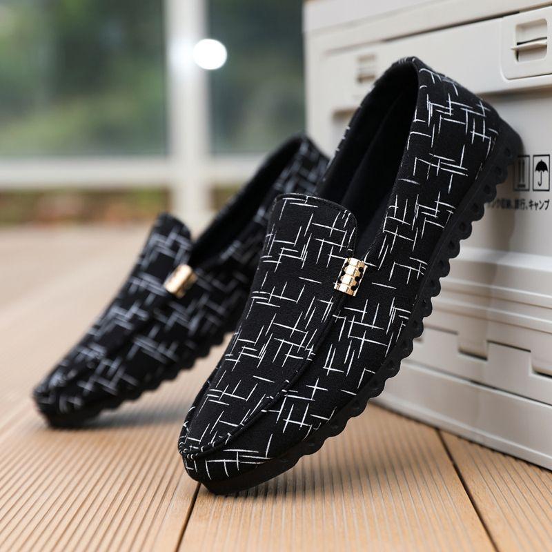 Giày Vải, Giày Nam, Phong Cách Hàn Quốc, Giày Beanie Hợp Xu hướng Giày Thường Ngày Giày Lười, Giày Vải Bắc Kinh Cũ, Dành Cho Nam, Hàng Mới Về 2024 Shoes 4